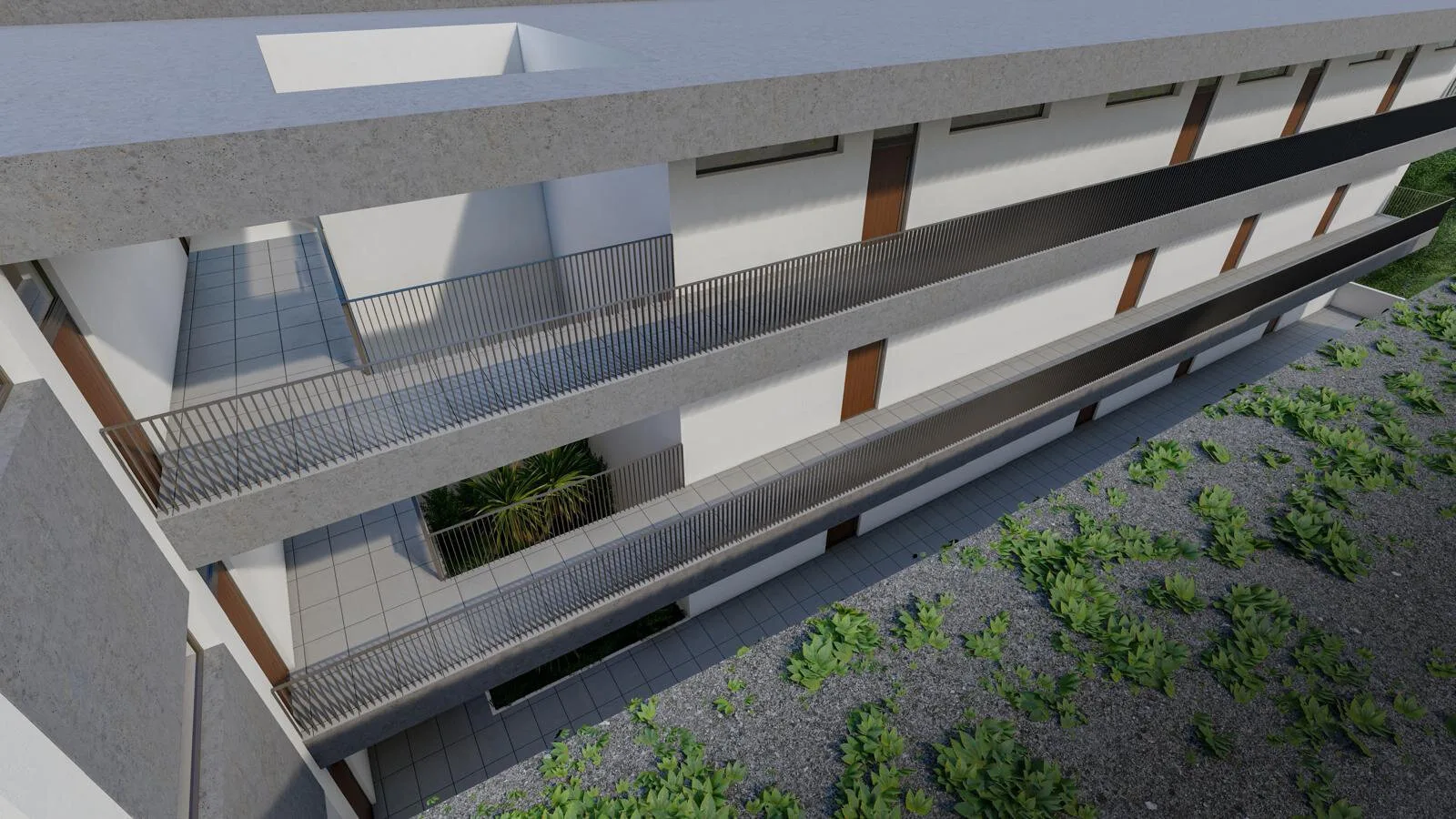 Varanda em construção, Oliveira Plaza